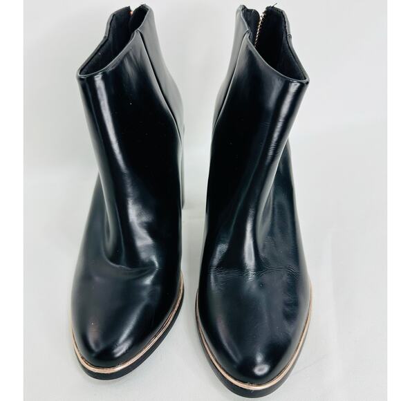 Ted Baker Vaully Leather Ankle Booties Almond Toe Boots in Black Size 36.5 NEW - Picture 4 of 12